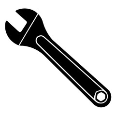 Adjustable Wrench Vector Illustration Tool for Repair and Construction Projects