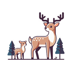 
deer illustration design