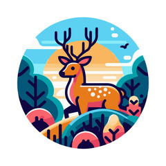 
deer illustration design