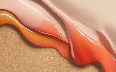 Luminous Soft Peach to Coral Orange Gradient