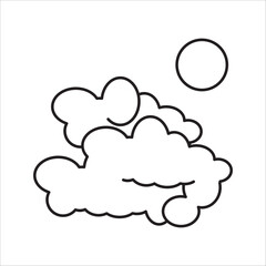 Cloud icon , vector Cloud symbols,Vector illustration,Sun and moon icon isolated on white background.