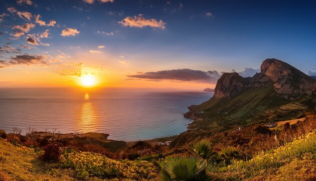 Sunset From Collesano Sicily