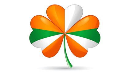 Shamrock design with flag colors