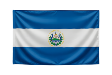 Bold El Salvador flag waving, a symbol of national pride, perfect for patriotic events and cultural celebrations, conveying strength
