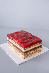 Chocolate strawberry opera Cake 