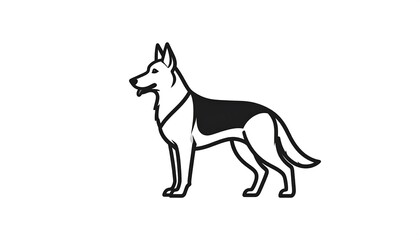 Fototapeta premium Side view of a German Shepherd