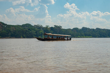 The Madre de Dios River, gateway to the Amazon rainforest of Madre de Dios, where the most biodiverse Amazon forests of Peru are found, and where the Tambopata National Reserve is located