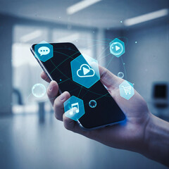 Mobile Technology Future Concept, Smartphone Innovation