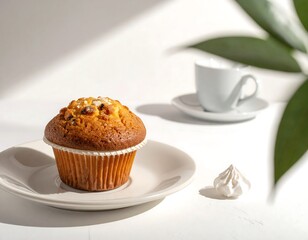 Baked treat with morning coffee