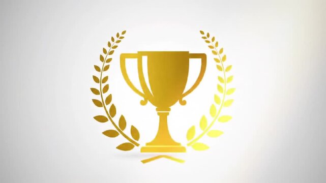 Gold trophy illustration