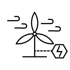 Green Energy Icon Set Renewable Power Sources Illustration icon