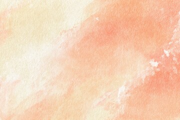 Fototapeta premium Soft watercolor paper texture features blends of peach and cream hues for artistic projects