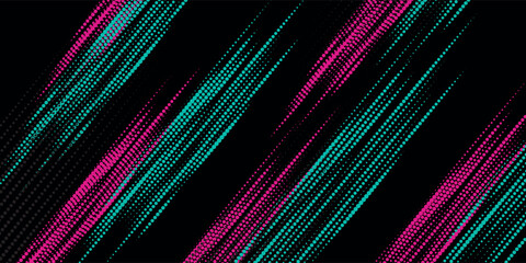 Abstract pink and green tosca grunge color combination brush storm thunder in black background. © M.I.Arfad