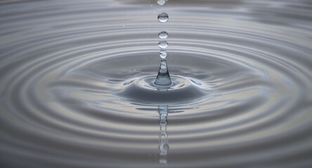 Water Drop Impact and Ripples in Liquid Surface