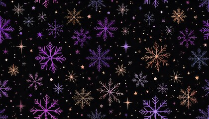 A festive pattern of snowflakes