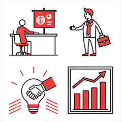 Professional Solid Flat Icons for Business Use