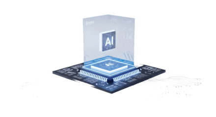 AI Chip and Circuit Board Illustration