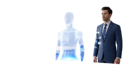 AI technology concept of business and modern innovation in a futuristic environment