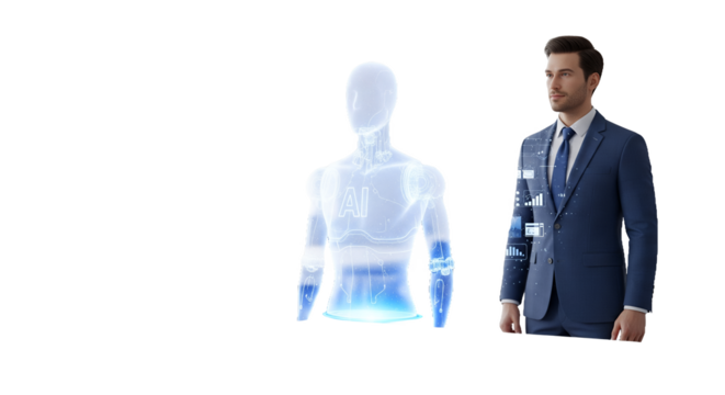 AI technology concept of business and modern innovation in a futuristic environment