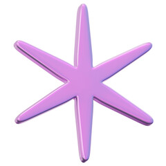 3D Holographic Sparkle Star Icon