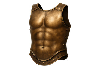 Ancient bronze gladiator muscle cuirass armor isolated