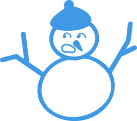 Facial Expression Snowman Illustration