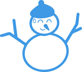 Facial Expression Snowman Illustration