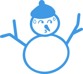 Facial Expression Snowman Illustration