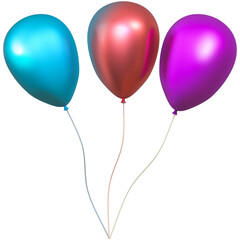 colorful balloons isolated Illuminated Transparency 