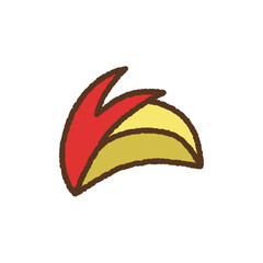 手書き風の単品アイコンイラスト　果物　りんごうさぎ