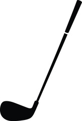 Black golf club silhouette vector sport