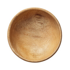 Simple Wooden Bowl With Natural Grain Texture image