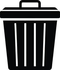 Plastic Storage Bin silhouette vector art illustration