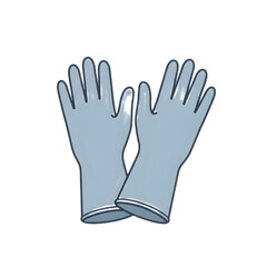 Obraz premium Pair of protective gloves for hygiene and safety.