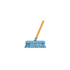 Simple Illustration of a Broomstick for Cleaning.