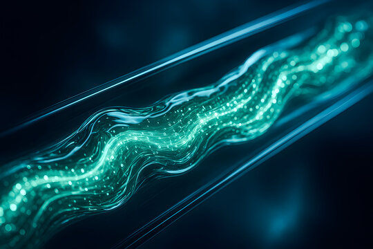 Fiber Optic Data Stream – High-Speed Network Bandwidth