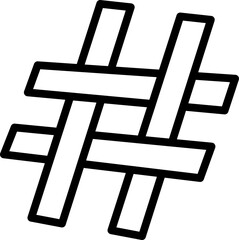 Hashtag Icon Sketch, Hand drawn hashtag doodle for social media and trending topics.