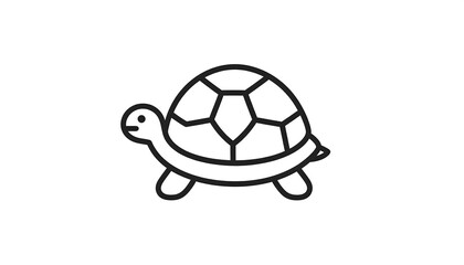 Simple black line drawing of a turtle (1)