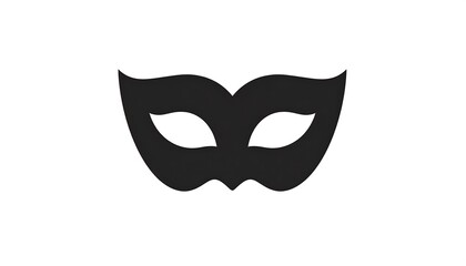 Simple black masquerade mask graphic