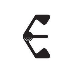 This logo is a combination of the letter E and golf. Simple, minimalist and futuristic.