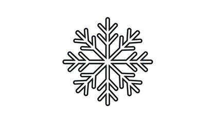 Simple black outline snowflake graphic (1)