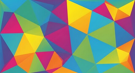 Vibrant kaleidoscopic background showcasing a mesmerizing interplay of colored geometric shapes, perfect for creative