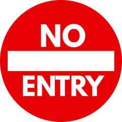 red no entry sign