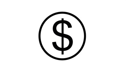 Obraz premium Simple dollar sign icon