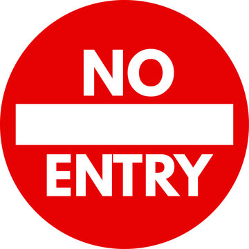 red no entry sign