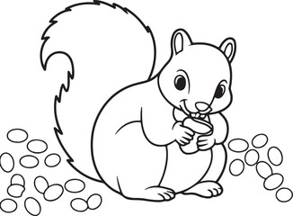 Cute Rabbit Illustration Eating Ice Cream Cone with Sprinkles Vector Art