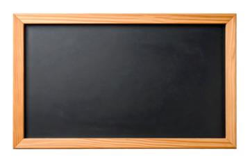 Clean wooden framed blackboard ready for your creative messages, notes, or educational content
