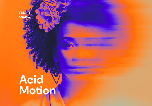 Colorful Acid Motion Blur Photo Effect
