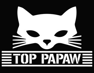 Top Papaw Funny Vintage 80's - printable editable vector art file.