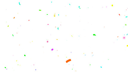 Multicolor confetti abstract background, Realistic Confetti on transparent PNG Festive decorative tinsel element for design. Colorful confetti explosion isolated on transparent background. 3D Confeti
